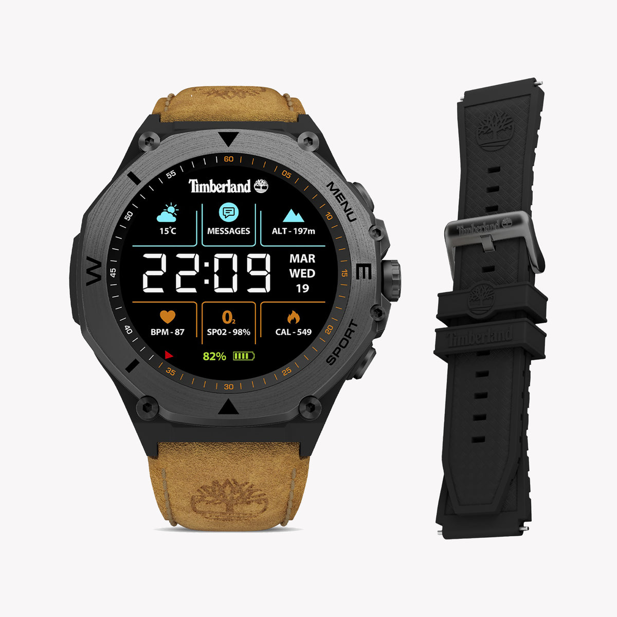 TIMBERLAND Men's Quartz Watch, Black/Beige | Model TDIGB00898X0