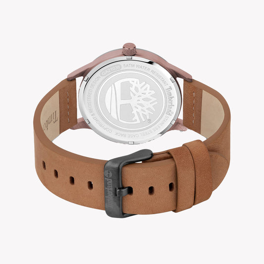 Timberland Men's Brown Leather & Stainless Steel Watch | Tdwga2103603