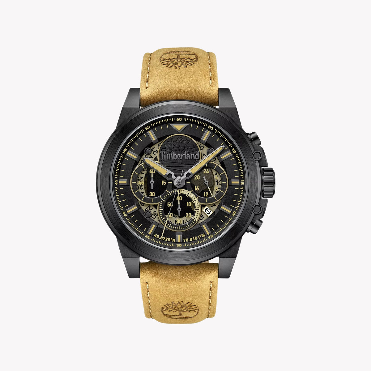 Timberland Men's Black Leather & Stainless Steel Watch | TDWGB0056003