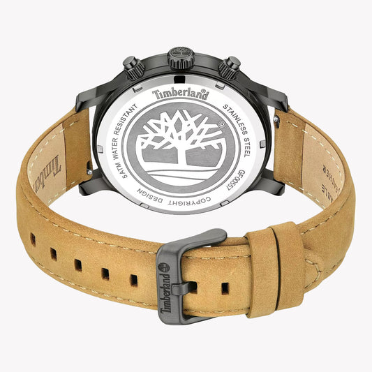Timberland Men's Brown Leather & Stainless Steel Watch | Tdwgf0055703