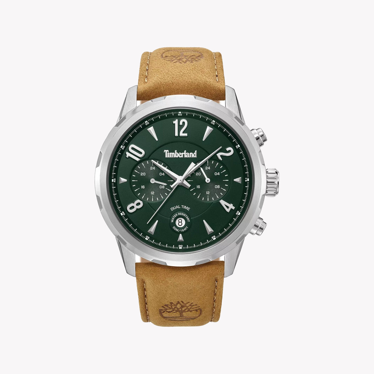 Timberland Men's Dark Green & Beige Leather Watch | TDWGF0082902