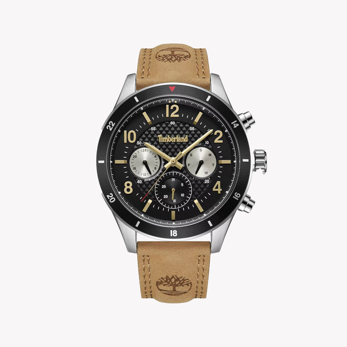 Timberland Men's Brown Leather Adventure Watch, Stainless Steel | Tdwgf2201002
