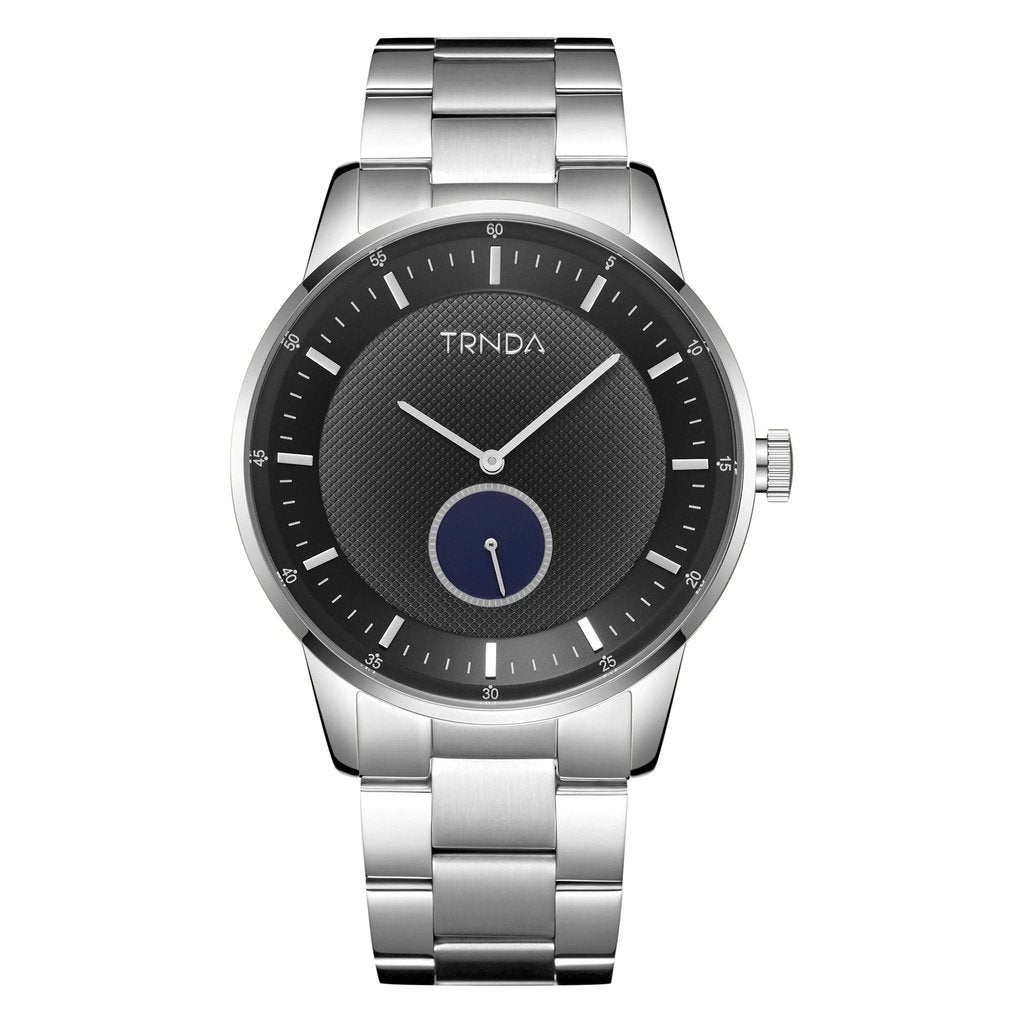 TRNDA STAINLESS STEEL MEN'S WATCH - TIMELESS GRADIENT GRAY DIAL & DURABLE SILVER BAND