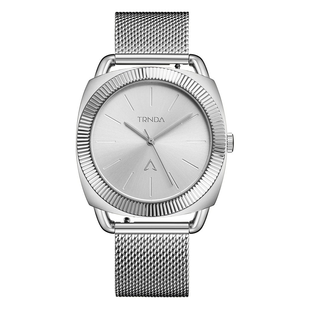 TRNDA Women's Watch with Silver Stainless Steel Case and Silver Stainless Steel Band
