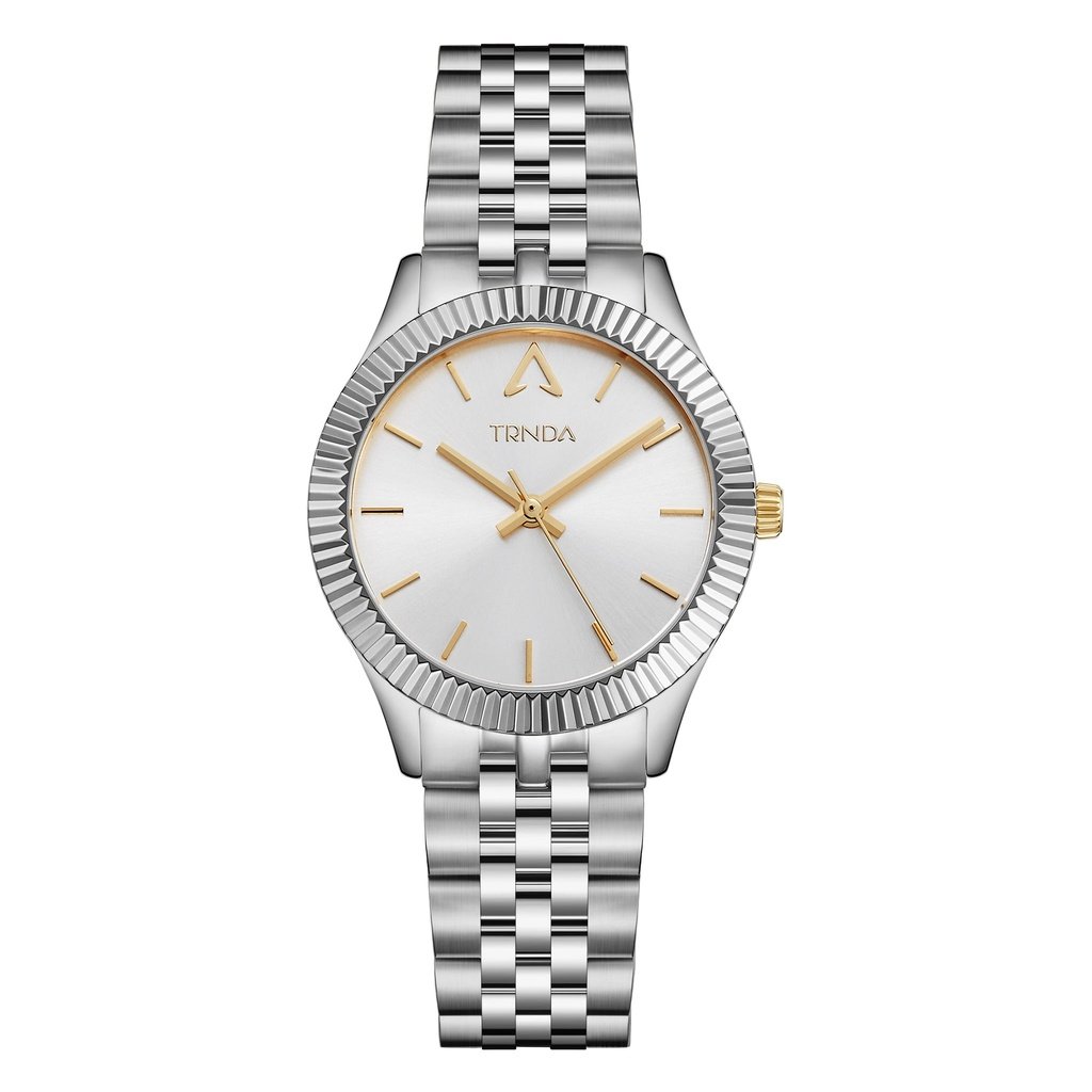 TRNDA Women's Watch with Silver Stainless Steel Case and Silver Stainless Steel Band