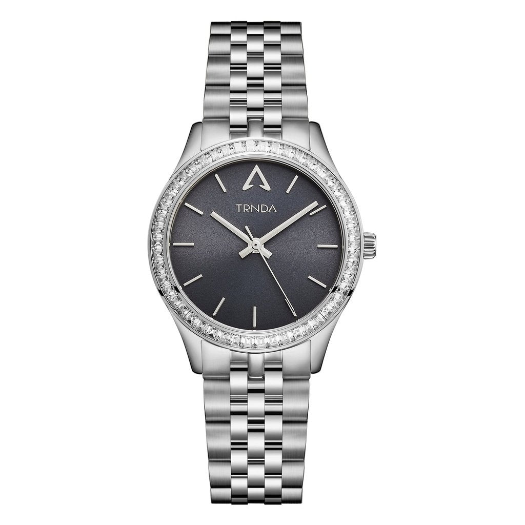 TRNDA Women's Watch with Silver Stainless Steel Case and Silver Stainless Steel Band