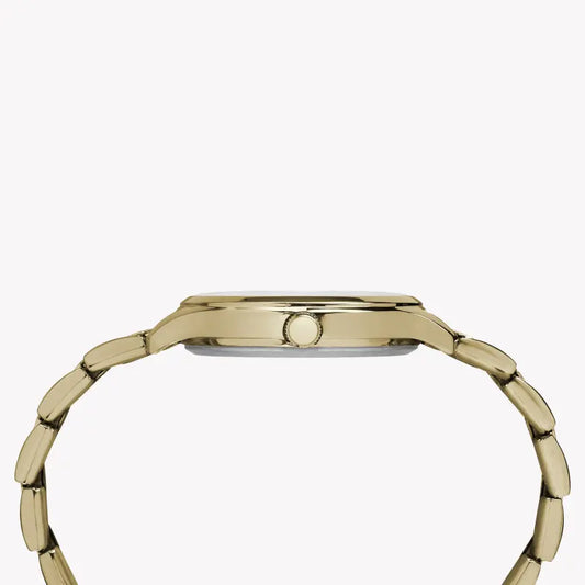 Timex Women's Gold Watch, Brass Case & Stainless Steel Band | Tw2r28100