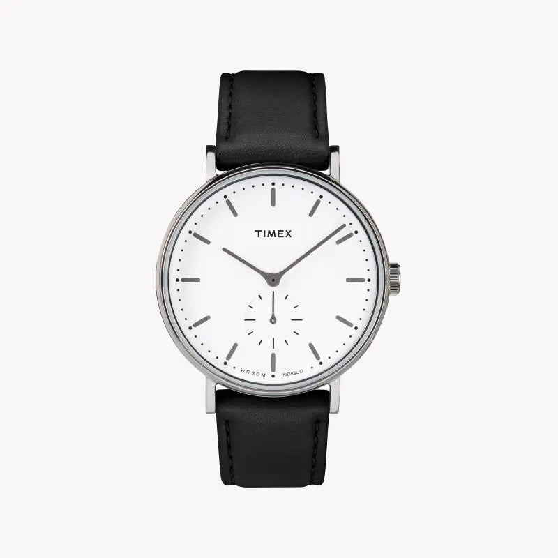 TIMEX ESSENTIAL FAIRFIELD TW2R38000 - ساعة رجالية كلاسيكية مع إضاءة ليلية INDIGLO