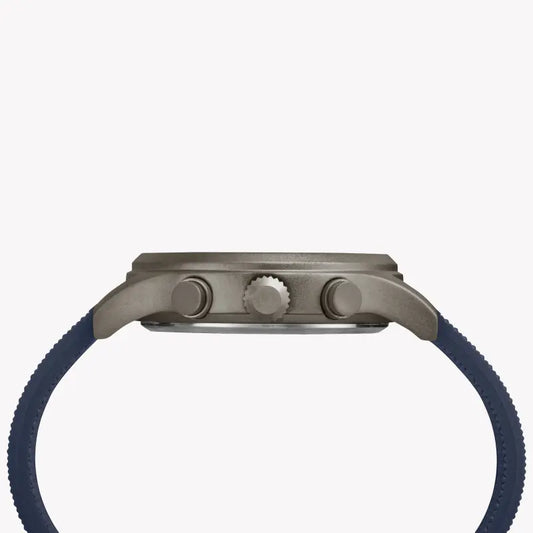 Timex Men's Blue Silicone Watch, Brass Case | Tw2r60300