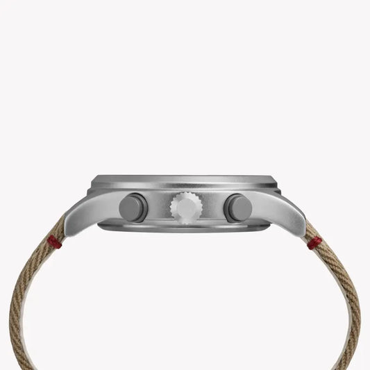 Timex Men's Brass Tan Fabric Watch, Off White Dial | Tw2r60500