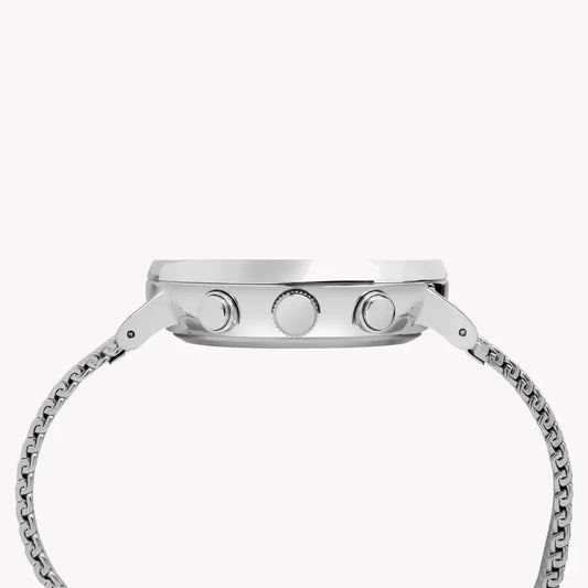 Timex Unisex Brass Silver Watch, Black Dial | Tw2r61900