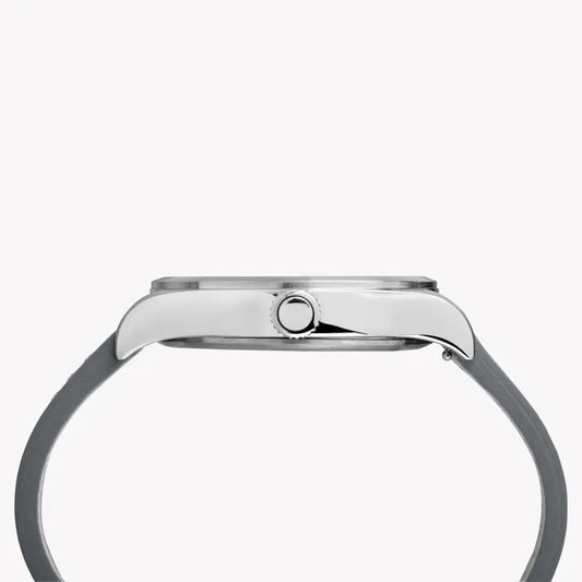 Timex Unisex Gray Leather Watch, Gray Dial | Tw2r71000