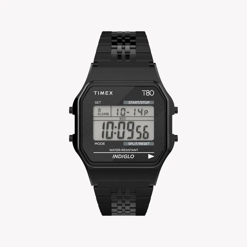 TIMEX SPECIAL PROJECTS TW2R79400 - MONTRE NUMÉRIQUE UNISEXE EN RÉSINE AVEC BANDE EN ACIER INOXYDABLE NOIR