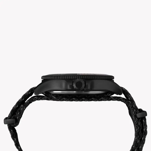 Timex Men's Brass Black Fabric Watch, Orange Dial | Tw2t30200