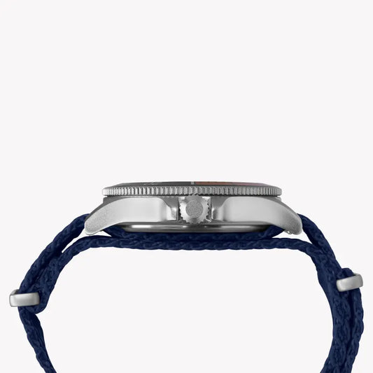 Timex Men's Blue Fabric Watch, Brass Case | Tw2t30400