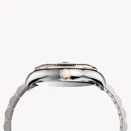 Timex Women's 2t Stainless Steel Watch, Silver Dial | Tw2t87000