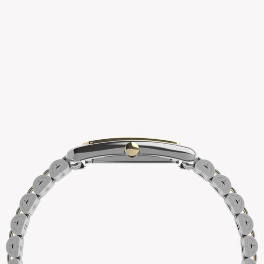 Montre pour femme TIMEX avec boîtier en laiton argenté et bracelet en acier inoxydable argenté et doré