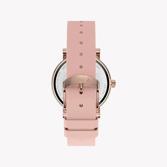 Timex Women's Pink Leather Watch, Pink Dial | Tw2u19300