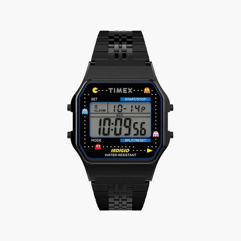 TIMEX TW2U32100 LAB COLLAB – Unisex-Digitaluhr aus schwarzem Edelstahl