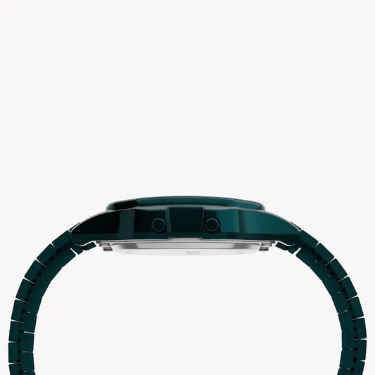 TIMEX TW2U93800 LABOR-ARCHIV – Unisex-Digitaluhr aus blauem Edelstahl mit Indigo-Licht