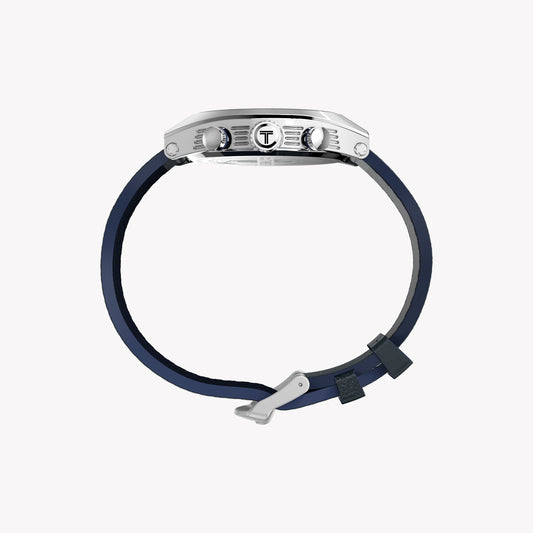 Mens Legacy Tonneau SST Blue Dial Blue Strap Watch TW2W93500