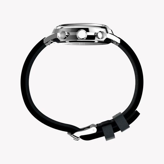 Timex Men's Silver/Black, Stainless/Leather | Tw2w98900