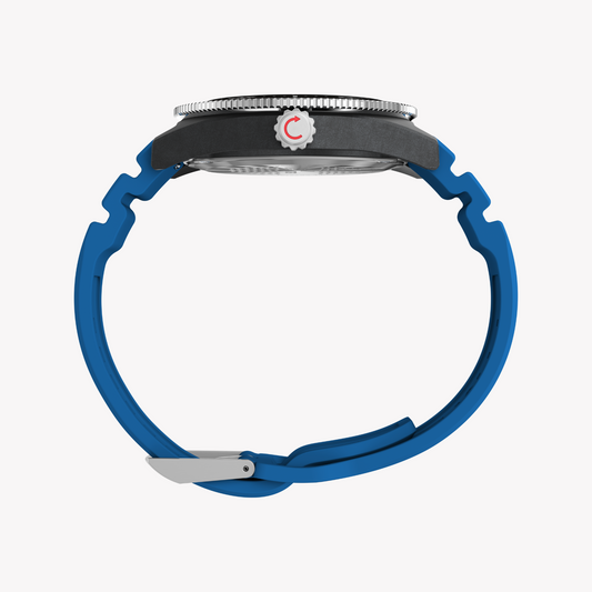 Timex Men's Black Resin/Blue Rubber Watch | Tw2y02500