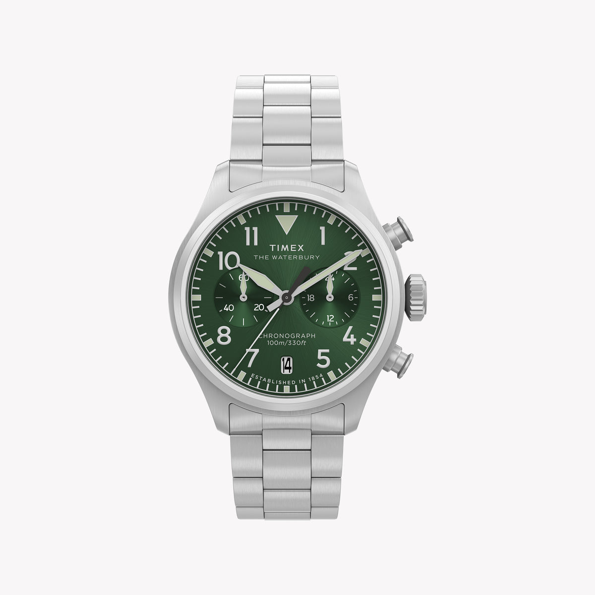 Waterbury Ace Chronograph SST Green Dial Bracelet | Model TW2Y19100