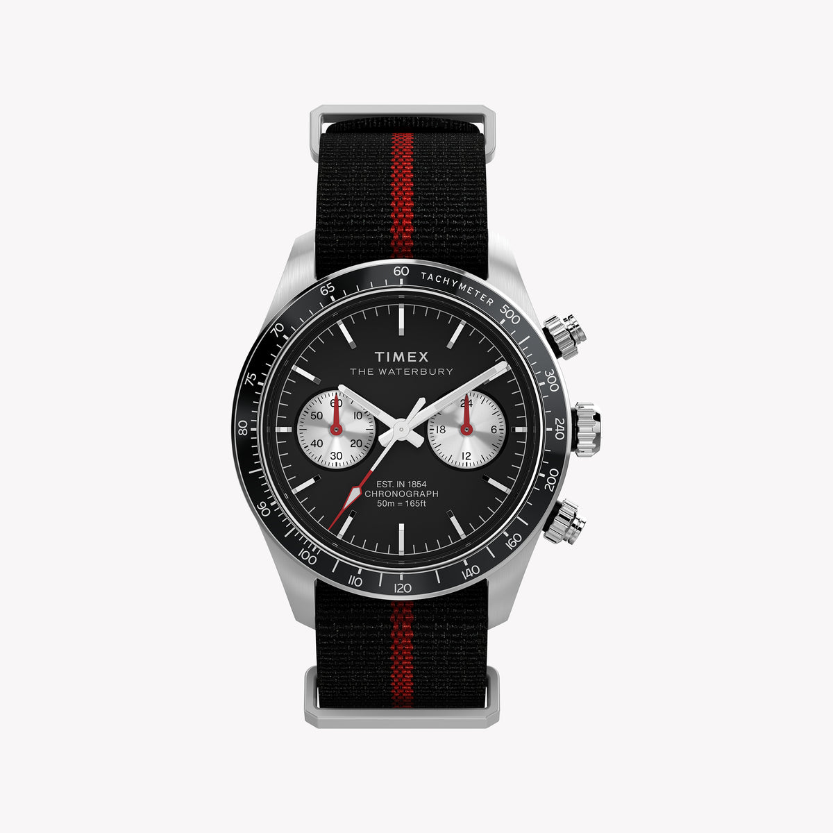 Waterbury Heritage Chrono SST Black Dial Fabric Strap TW2Y38900 | Men's Sports Watch