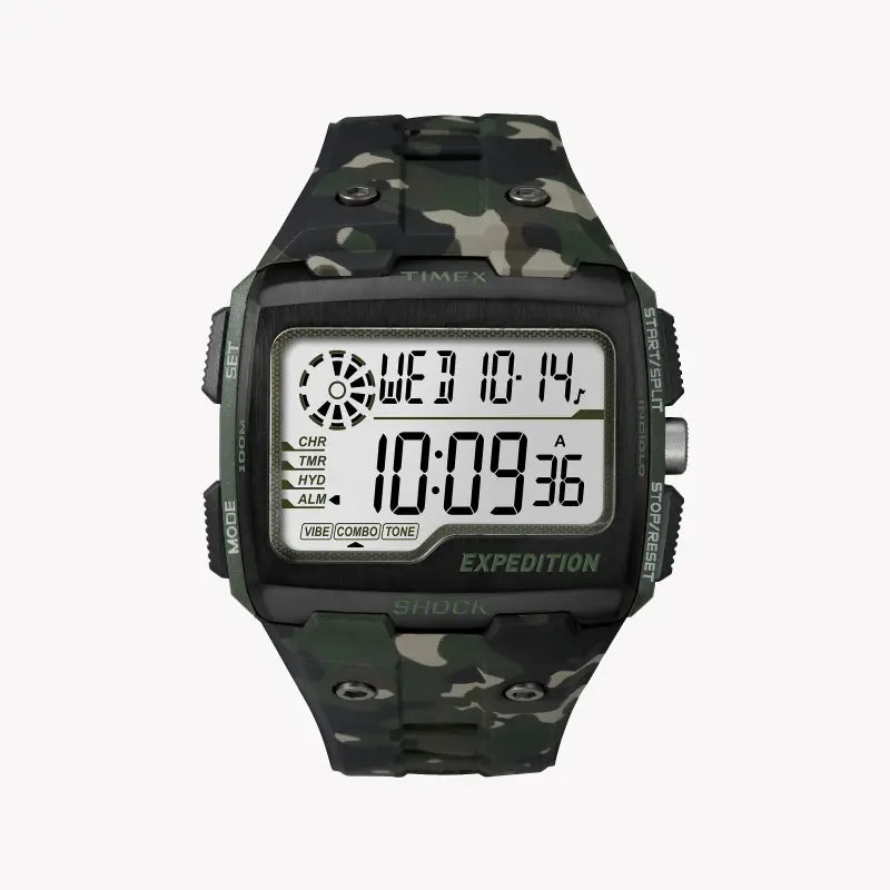 Timex Expedition Grid Shock Tw4b02900 - Men's Rugged Camouflage Digital Watch