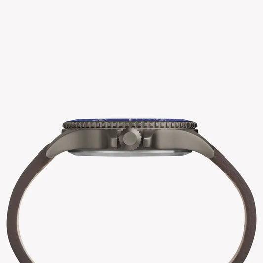 Timex Expedition Ranger Tw4b10700 - Stylish Men's Watch With Blue Dial & Brown Leather Band