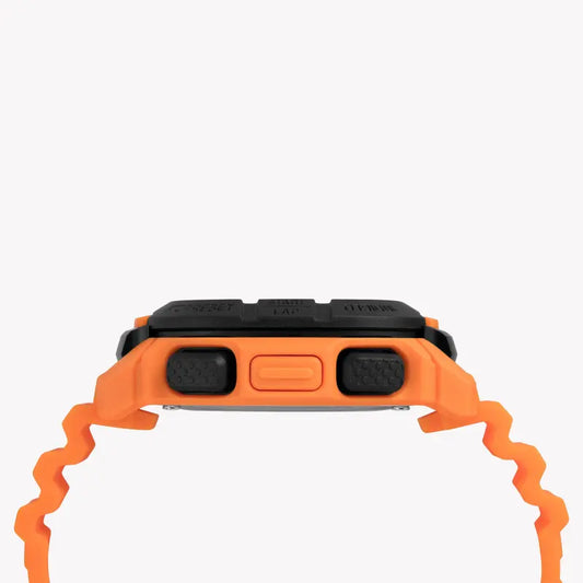 TIMEX Digital Command 47 mm orange Silikon-Herren-Sportuhr – stoßfest und 200 m wasserdicht