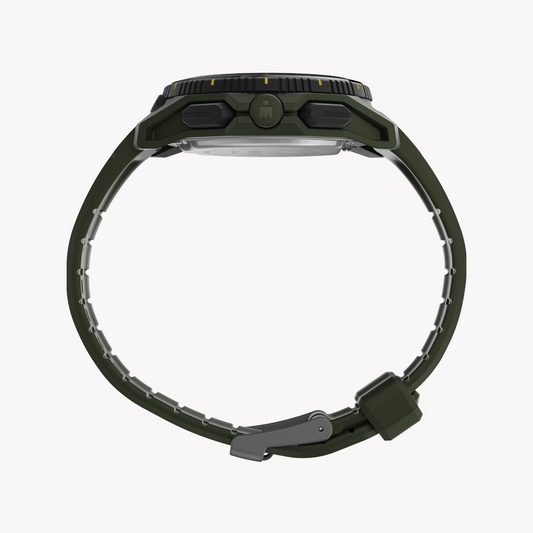 Timex Men's Resin/Black, Rubber/Green | Tw5m58000