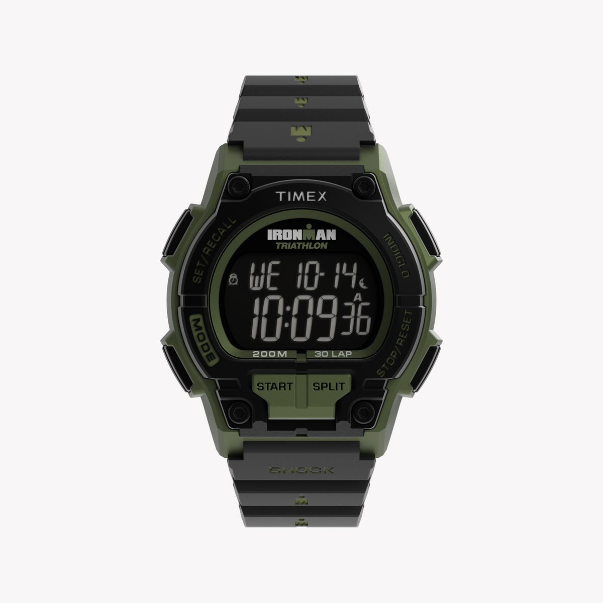 Timex Men's Green/Black Resin Watch | Model Tw5m64900