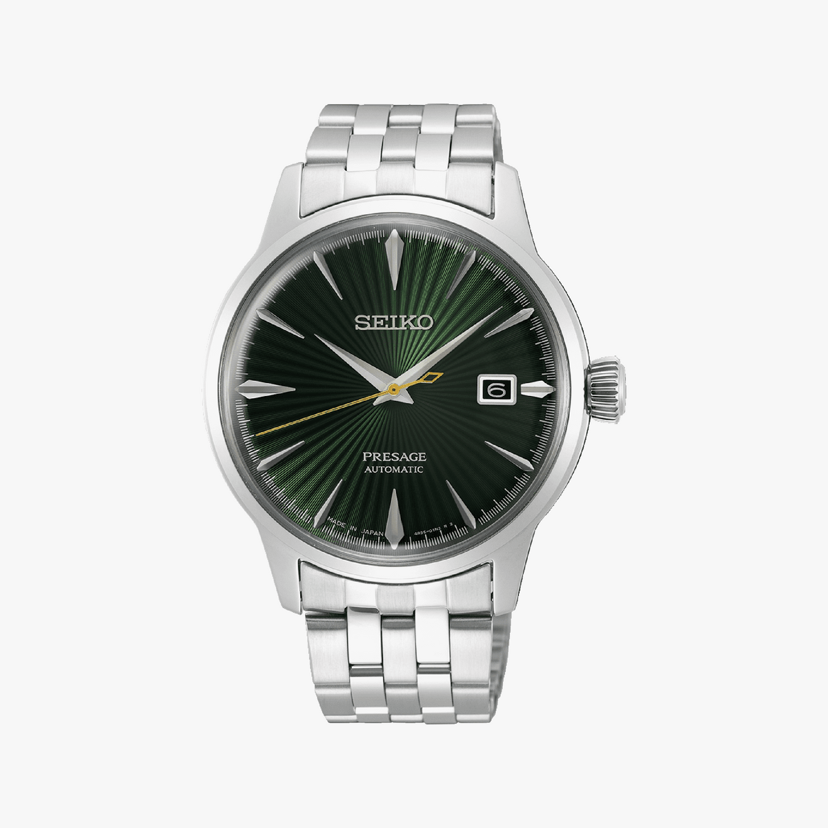 SEIKO SRPE15J1 Men's Automatic Watch, Dark Green Dial, Steel-i-Watch