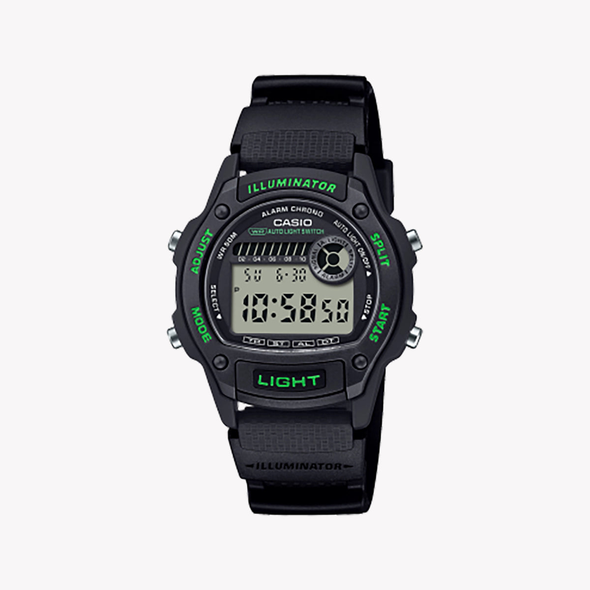 CASIO Unisex Resin Black Watch | W-220H-1A3VEF