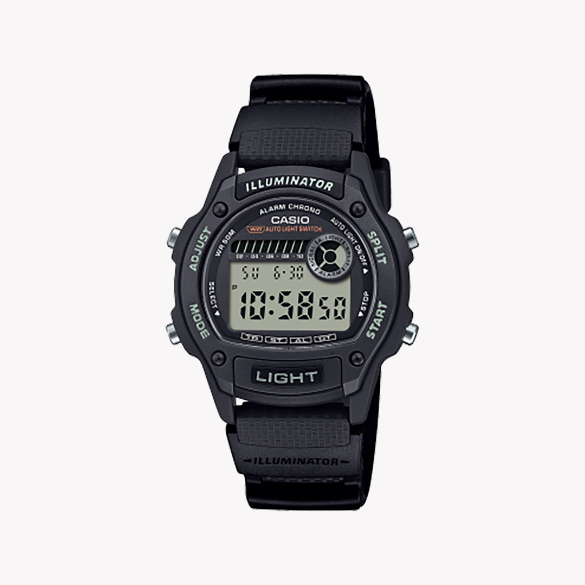CASIO Unisex Synthetic/Black Rubber W-220H-1AVEF Watch