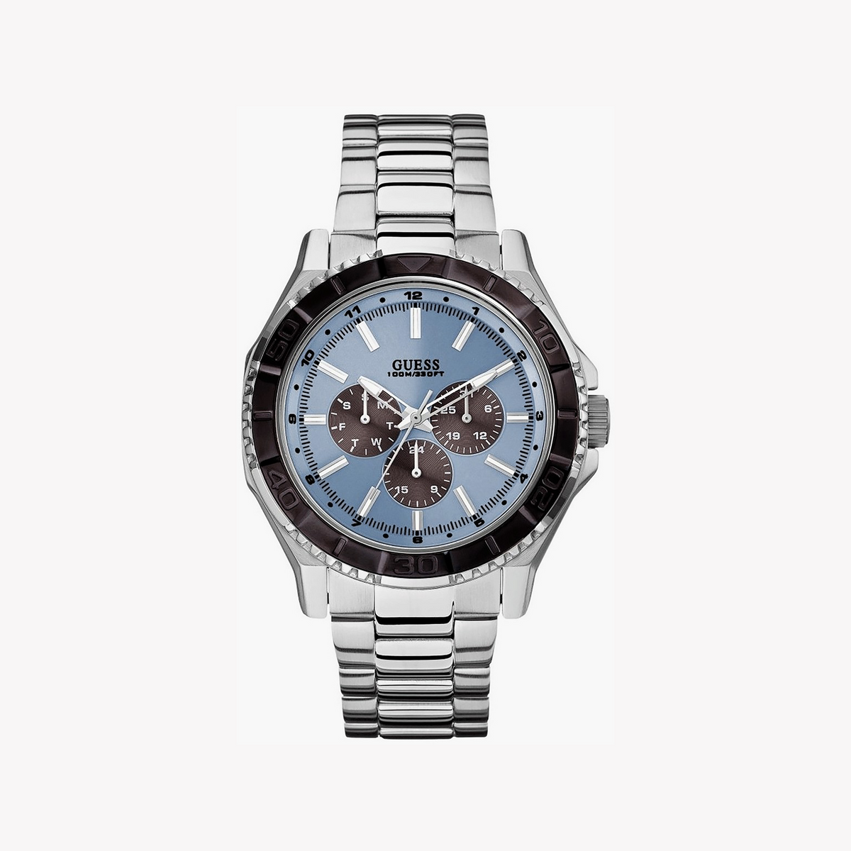 Guess Men's Stainless Steel, Multicolor Dial | W0479g2