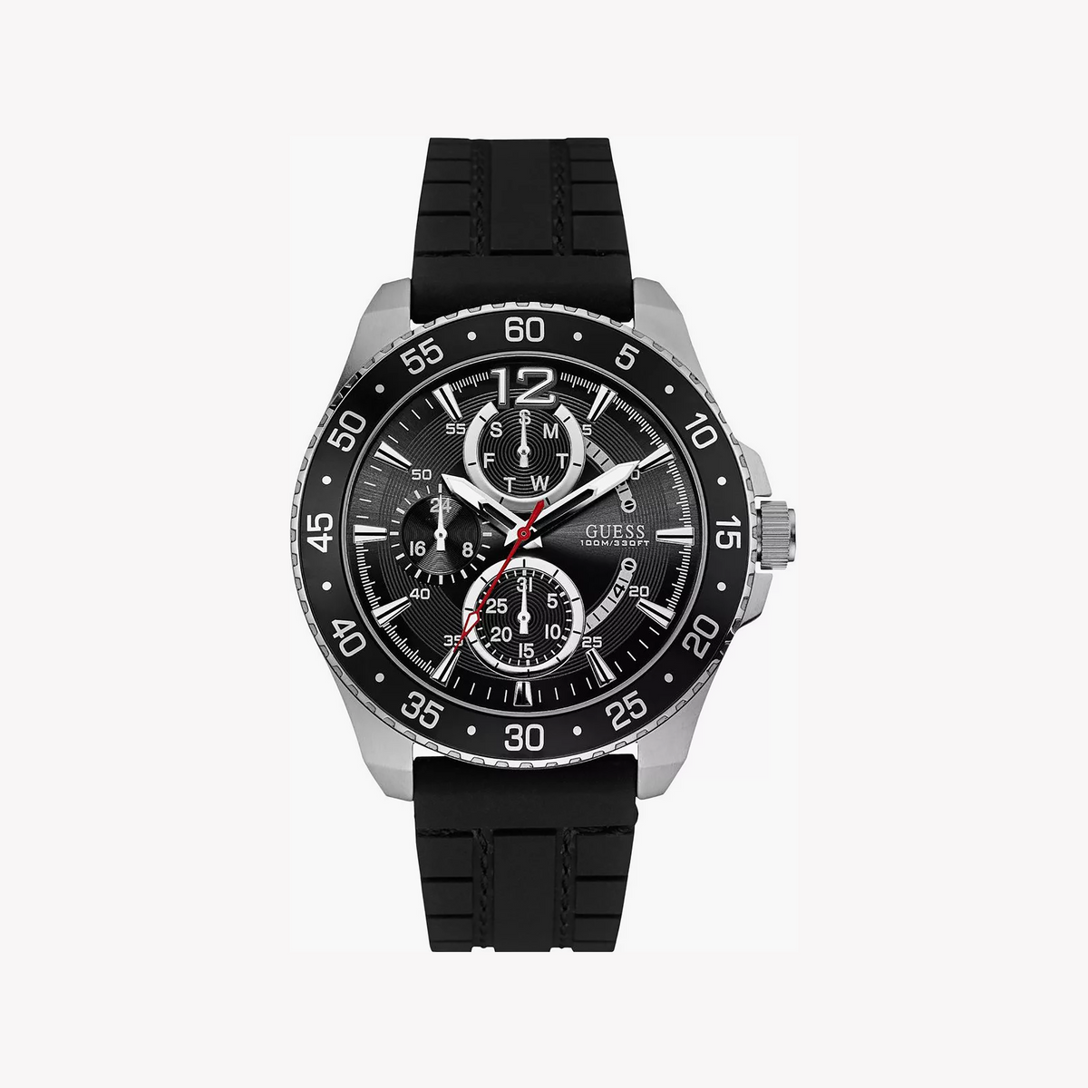 Guess Men's Stainless Steel/Rubber Watch | W0798g1