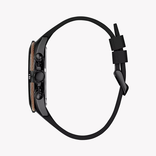 Guess Men's Black Stainless Steel, Silicone | W1168g3