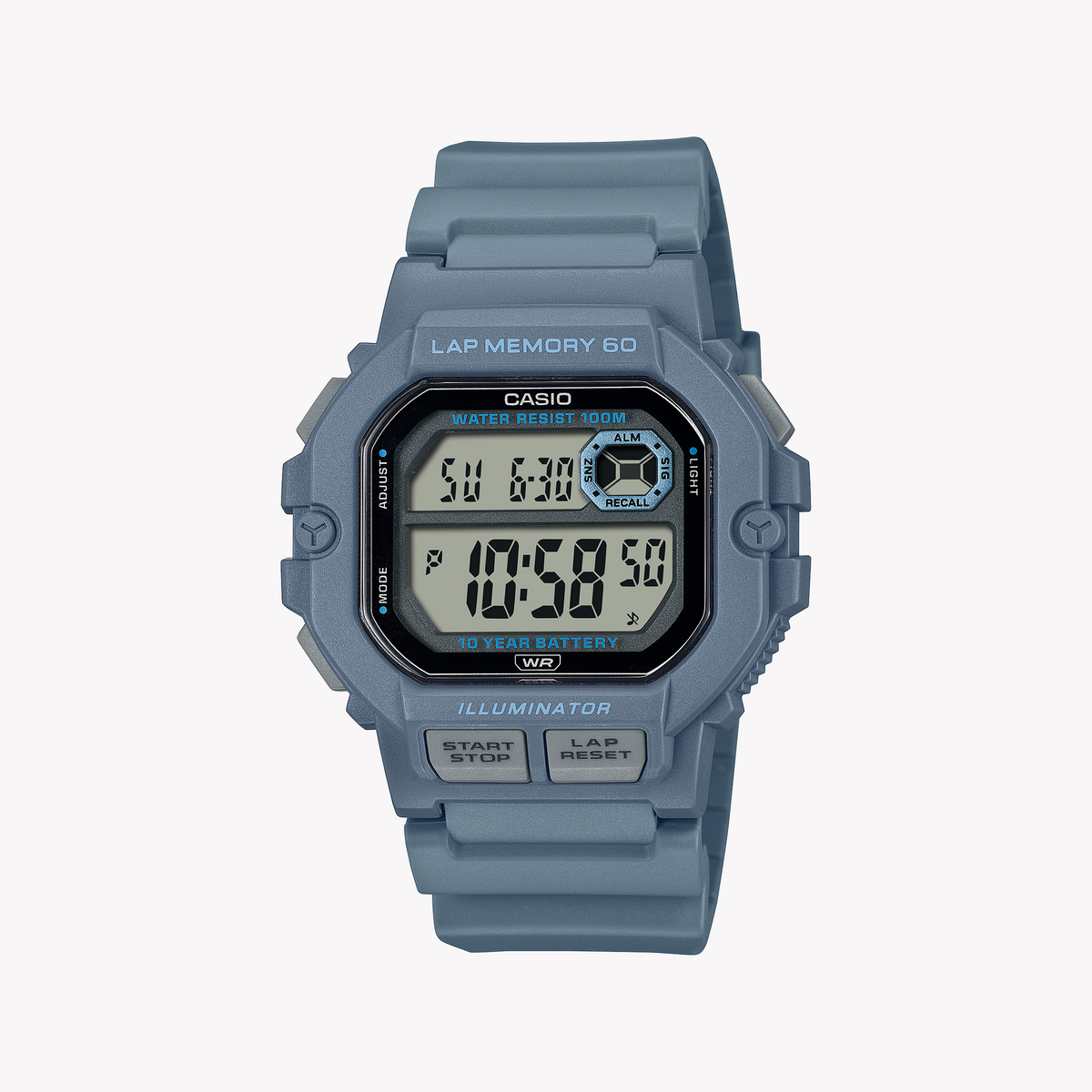 Casio Men's Blue Rubber Digital Watch | Ws-1400h-2avef