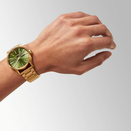 NIXON A356-1919 ADVENTURE TIMEPIECE - BOLD GOLD & STRIKING GREEN DIAL Men's Watch-i-Watch-2