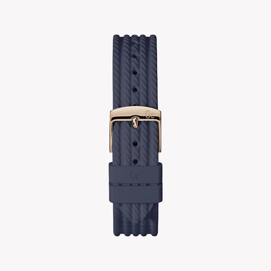 GUESS Women's Rose Gold & Blue Silicone Watch | Y16005L7