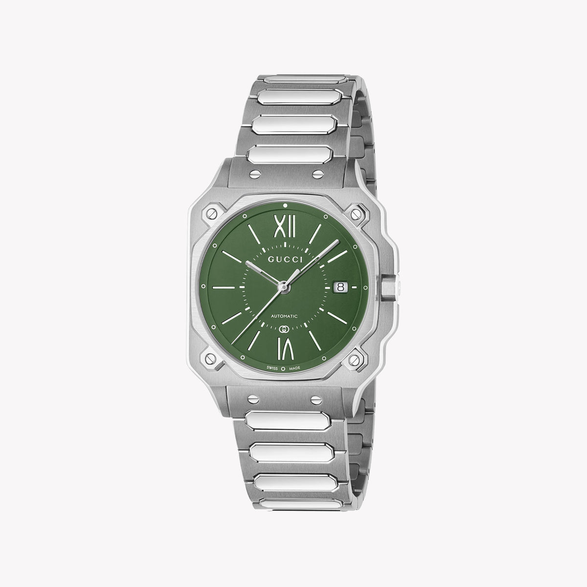 GUCCI Men's Stainless Steel Green Dial Automatic Watch | YA166404