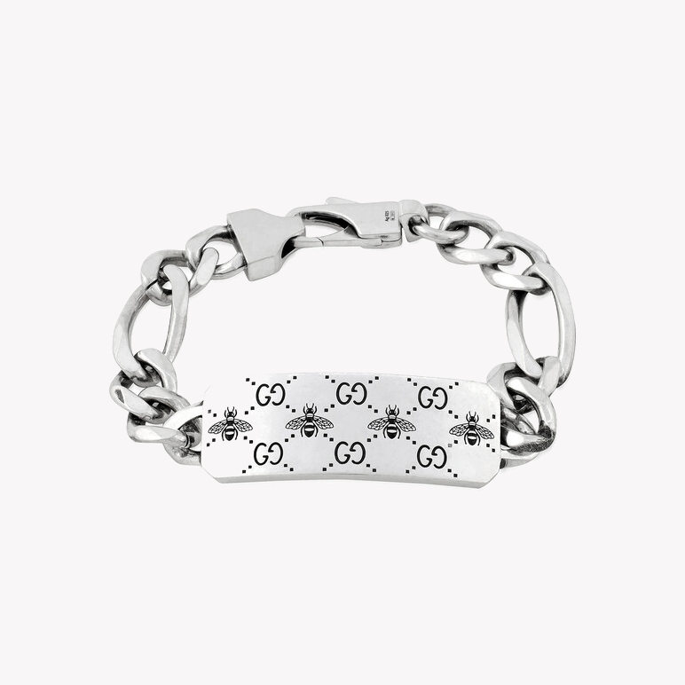 Signature Silver Bee Bracelet with Motif | YBA728264001