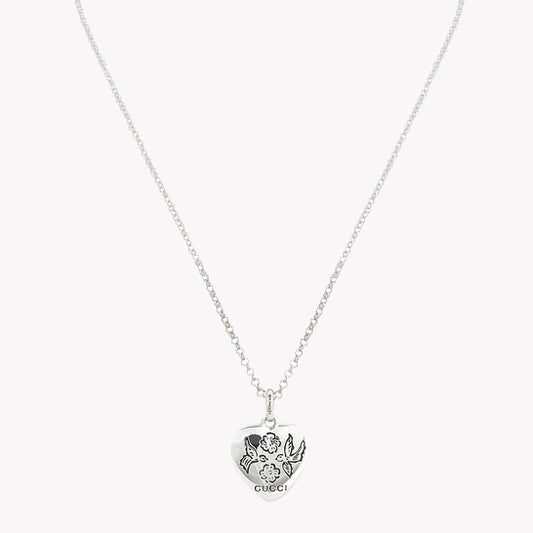 Blind For Love Necklace in Silver with Heart Pendant | YBB455542001
