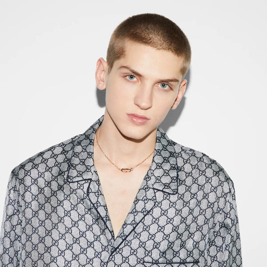 Gucci Link to Love 18k Gold Chain Necklace with Gucci Bar | YBB745654002