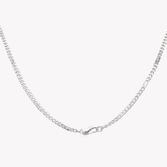 Gucci Sterling Silver Diagonal Interlocking G Necklace | YBB774055001