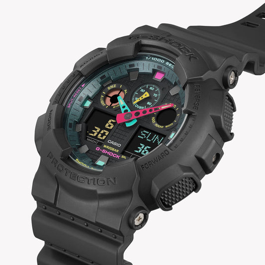 CASIO G-SHOCK GA-100MF-1ADR BLACK MATTE - ADVENTURE AWAITS Men's Watch with resin band and digital dial-i-Watch-2