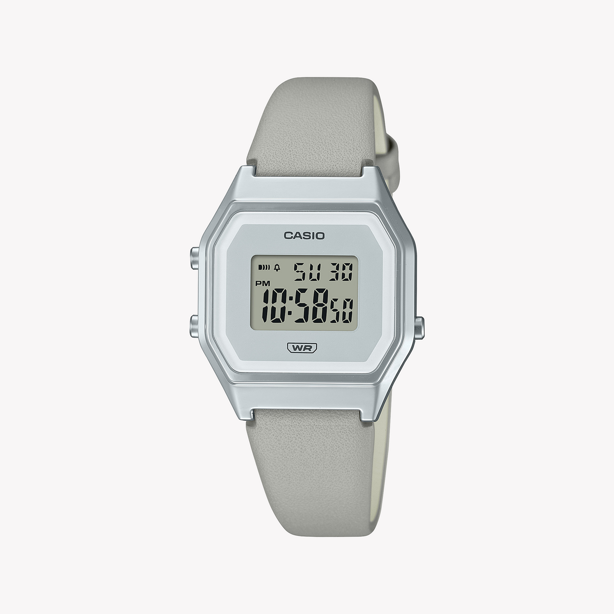 CASIO LA680WEL-8DF - SPORTY ELEGANCE FOR THE ACTIVE WOMAN - Stylish Digital Watch with Silver Leather Band